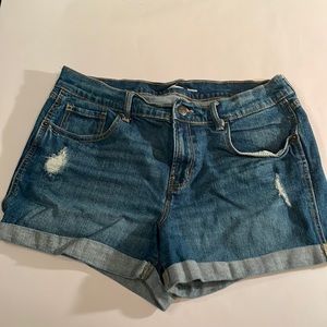 Old Navy Boyfriend short dark Coral shorts waist 34 inches.